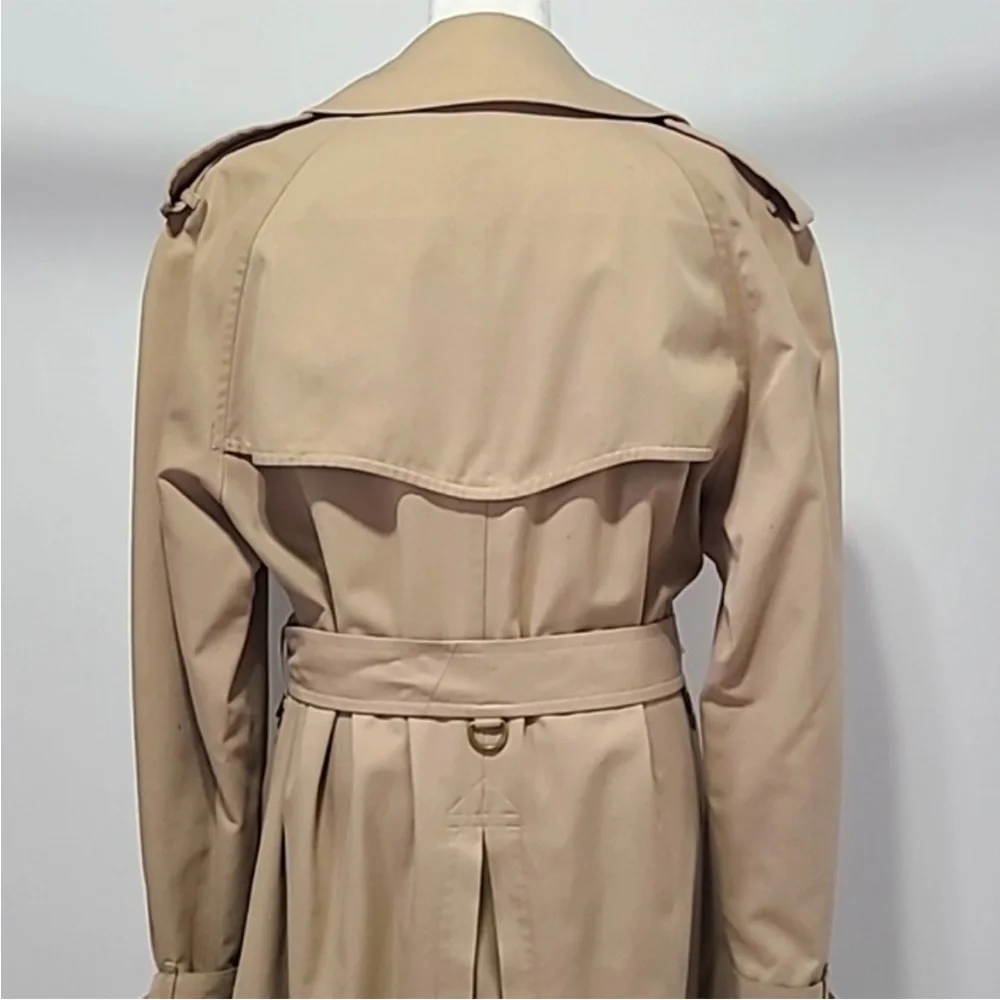 VTG Burberry Trench Coat Sz 48R Long Old Money 80s/90s Classic Double Breasted - Picture 6 of 16